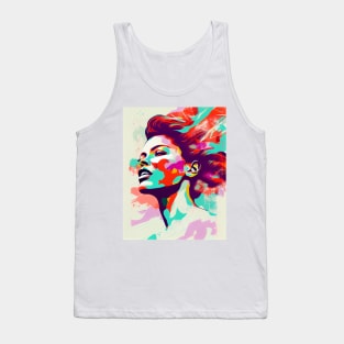 Abstract pop art style woman Tank Top